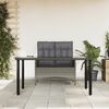 vidaXL Garden Dining Set Grey PE rattan Medium Garden Dining Set