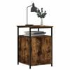 vidaXL Bedside Cabinet Smoked oak Engineered wood Adjustable Feet