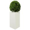 vidaXL Garden Planter White Steel Medium Garden Planter Triangular