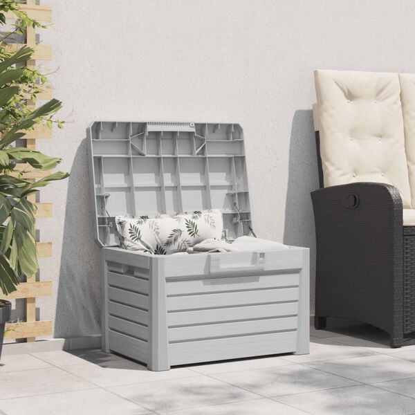 vidaXL Cushion Box Grey Polypropylene 28.7x19.9x18.3 in Cushion Box