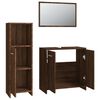 vidaXL Bathroom Furniture Set Brown Oak Engineered Wood Compact