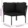 vidaXL Garden Lounge Set Black