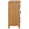 vidaXL Cupboard Natural Oak Solid oak wood Medium Cupboard Rectangular