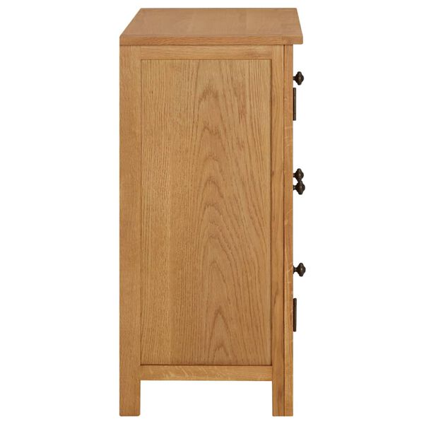 vidaXL Cupboard Natural Oak Solid oak wood Medium Cupboard Rectangular