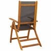 vidaXL Garden Table And Chair Dark Oil Finish Solid Acacia Wood