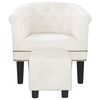 vidaXL Tub Chair White Faux leather, pinewood, plywood, plastic Single