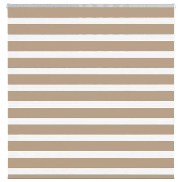 vidaXL Zebra Blind Sand Brown Polyester 57.1 x 59.1 in