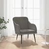 vidaXL Armchair Dark grey Velvet (100% polyester), Metal, Plywood Medium