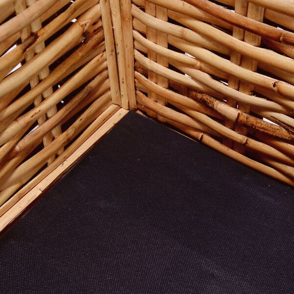 vidaXL Garden Sofa Natural Rattan 3-seater Seats Many Garden Sofa