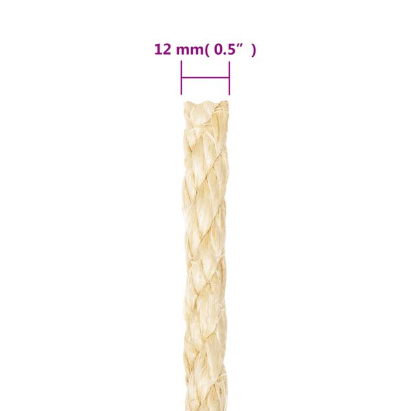 vidaXL Rope 100% Sisal 0.47 " 82.0 '