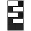 vidaXL Bookcase Black Engineered Wood 39.4 x 14.2 x 74.4 in Bookcase