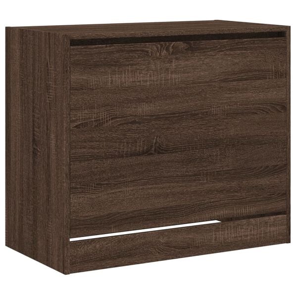vidaXL Shoe Cabinet Brown Oak Engineered Wood Compact Shoe Cabinet