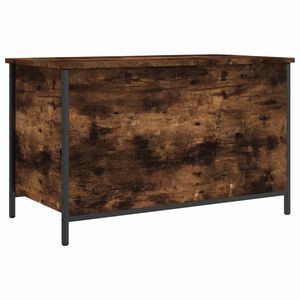 vidaXL Storage Bench Smoked oak Engineered wood, metal Compact