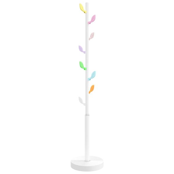 vidaXL Coat Stand White Powder-coated Iron 67.7 inches tall Durable