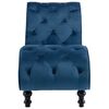 vidaXL Chaise Lounge Blue Polyester Velvet Standard Ergonomic