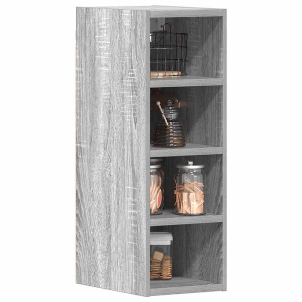 vidaXL Hanging Cabinet Grey Sonoma Engineered Wood 7.9x11.6x23.6 in