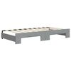 vidaXL Daybed With Trundle Light Grey Fabric Single