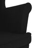 vidaXL Armchair Black Polyester fabric, plywood, solid rubber wood Single