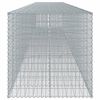 vidaXL Gabion Basket Silver Galvanized Iron Wire 37.4 x 39.4 x 39.4 in