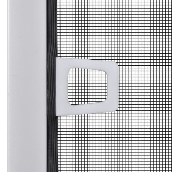 vidaXL Window Insect Screen White Aluminum, Fiberglass 47.2 x 55.1 in