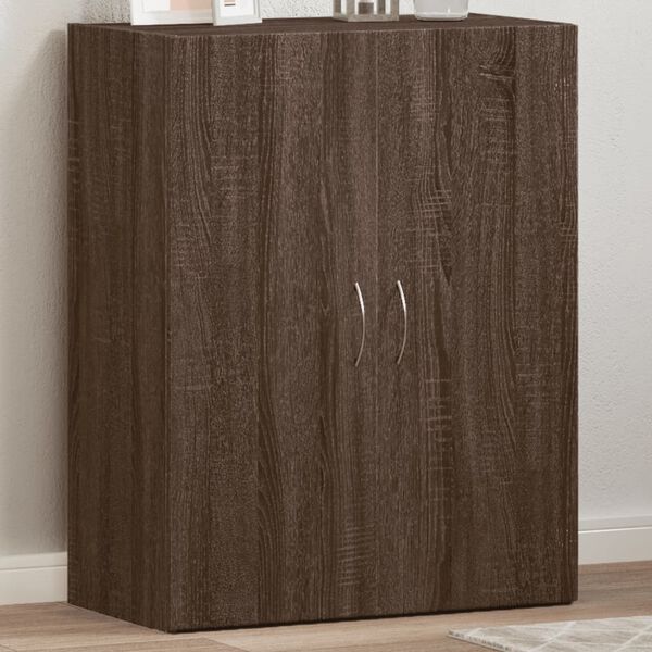vidaXL File Cabinet Brown Oak Engineered Wood Medium File Cabinet