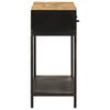 vidaXL Console Table Natural wood and black Solid mango wood, iron Medium