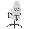 vidaXL Gaming Chair White and Pink Faux leather, Metal, Plywood Swivel