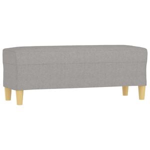 vidaXL Bench Light grey 100% polyester, plywood, foam Medium Bench