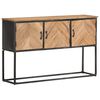 vidaXL Sideboard Natural wood with grey iron base Solid Acacia wood, Iron