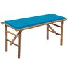 vidaXL Garden Bench Natural Bamboo Bamboo, Polyester Standard Portable