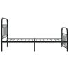 vidaXL Bed Frame Black Steel Twin Metal Bed Frame Rectangular Modern