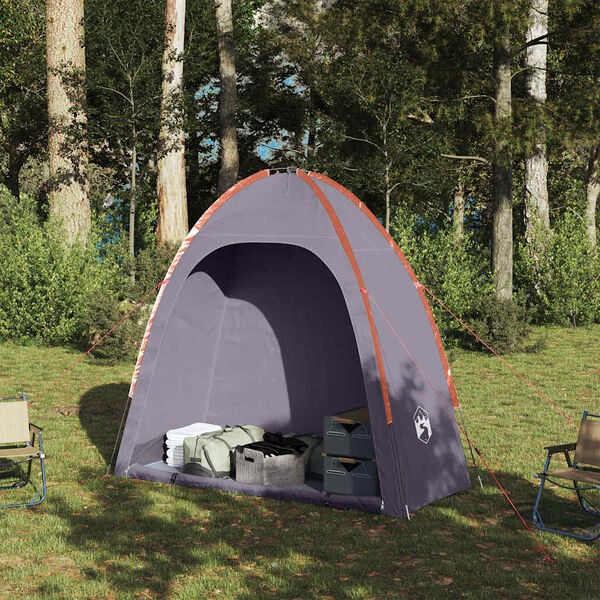vidaXL Storage Tent Gray and Orange Waterproof