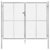 vidaXL Garden Gate Galvanised Steel 118.1x78.7" Silver