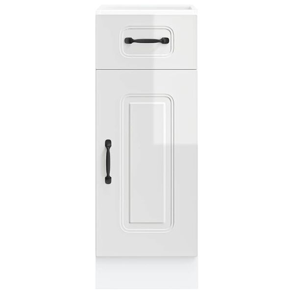 vidaXL Kitchen Base Cabinet High gloss white Engineered wood