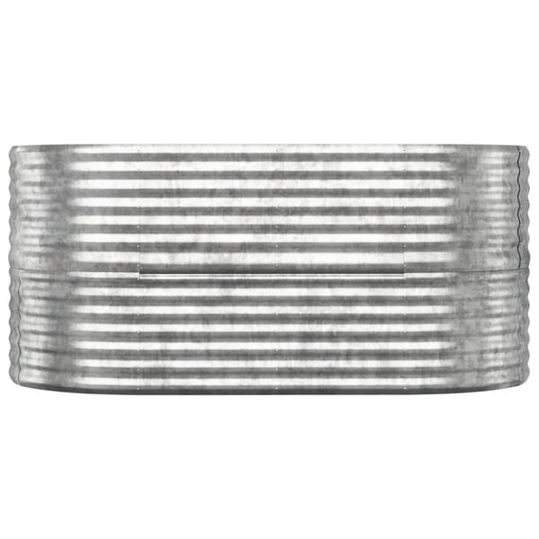 vidaXL Garden Raised Bed Silver Powder-coated steel Large Durable