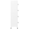 vidaXL Locker Cabinet White Steel Standard Locker Cabinet Rectangular