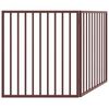 vidaXL Dog Gate Set of 2 Brown Poplar Wood Foldable, Portable Foldable