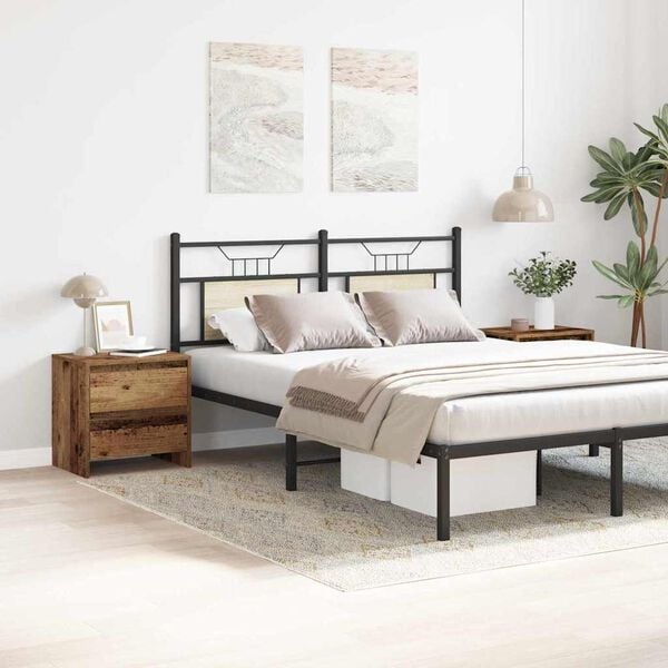 vidaXL Bedside Cabinet 2 pcs Old Wood 17.72 x 13.39 x 17.52 in