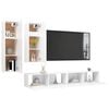 vidaXL TV Cabinet Set Set of 4 White Engineered wood Large