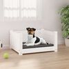 vidaXL Dog Bed White Solid pine wood 21.9 x 17.9 x 11.0 in