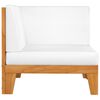 vidaXL Garden Lounge Set Cream white cushion, Natural wood Solid Acacia wood