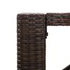 vidaXL Garden Bar Set Brown PE rattan, powder-coated steel, tempered glass