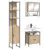 vidaXL Bathroom Furniture Set 3 pcs Sonoma Oak Engineered Wood
