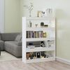 vidaXL Book Cabinet High gloss white Engineered wood 39.4x11.8x53.1 in