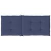 vidaXL Highback Chair Cushion Set of 2 Navy Blue 100% polyester