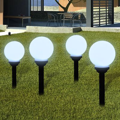 vidaXL Outdoor Pathway Lamps 8 pcs LED 5.9" with Ground Spike