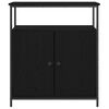 vidaXL Wall-mounted Cabinet Black Oak 27.36 x 13.39 x 70.87 in