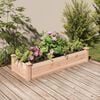 vidaXL Garden Raised Bed Natural wood Solid fir wood, Non-woven fabric