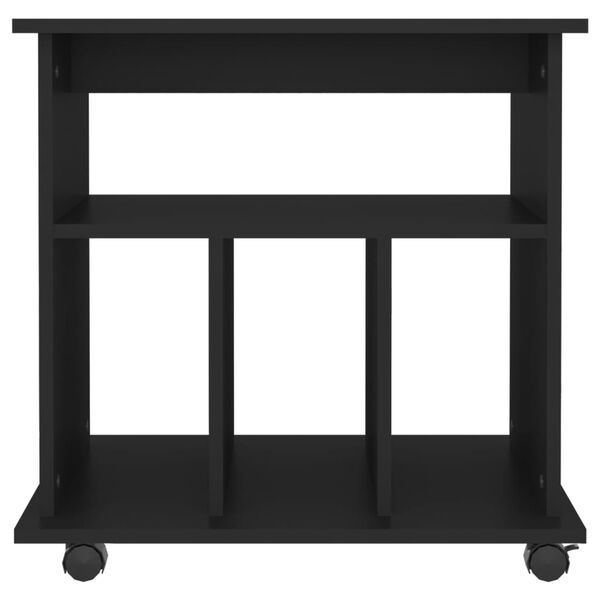 vidaXL Storage Cabinet Black Engineered Wood Medium Storage Cabinet