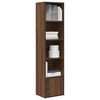 vidaXL Bookcase Brown Oak Engineered Wood Medium Reversible Bookcase